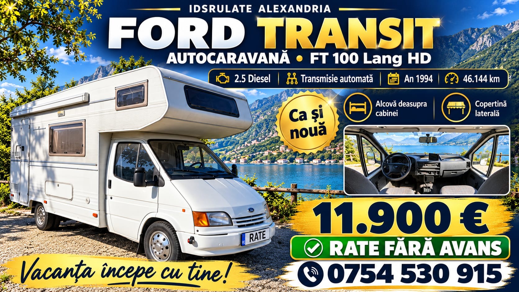 Ford Transit AutoCaravana 2.5D FT 100 Lang HD