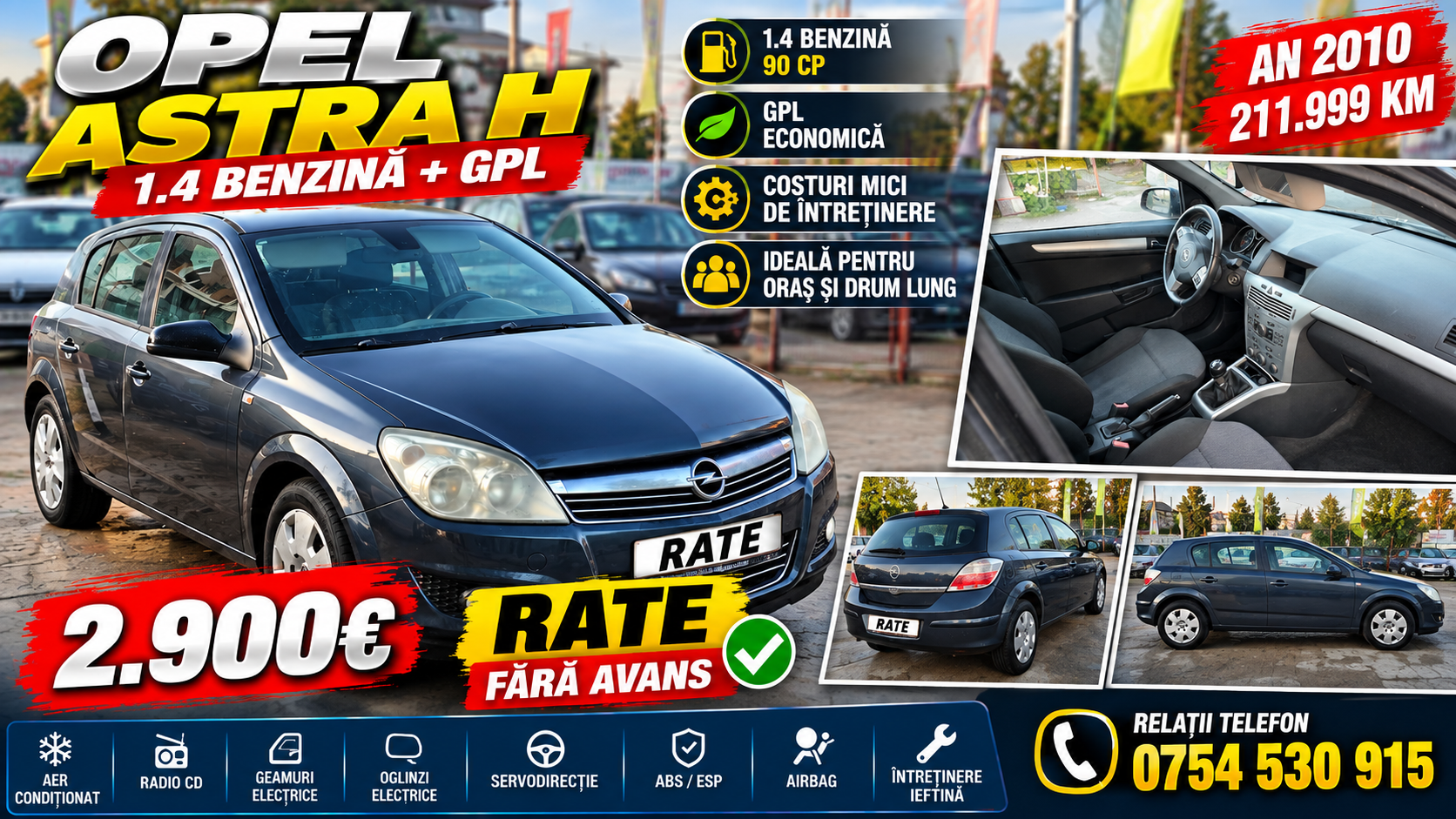 Opel Astra H 1.4 Benzină +GPL – prezentare