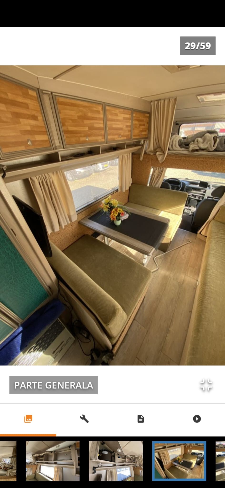 Ford Transit AutoCaravana 2.5 D – interior, zona de zi